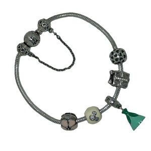 Disney Authentic Pandora Bracelet Charms Ariel Mickey Magic Kingdom Safe Chain